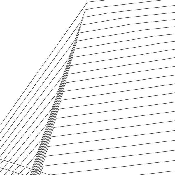 最小几何形状 建筑线 — 图库矢量图片