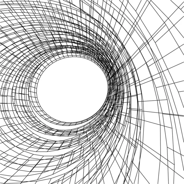 Abstrakte Zeichnungslinien Architektonischen Kunstkonzept Minimale Geometrische Formen — Stockvektor