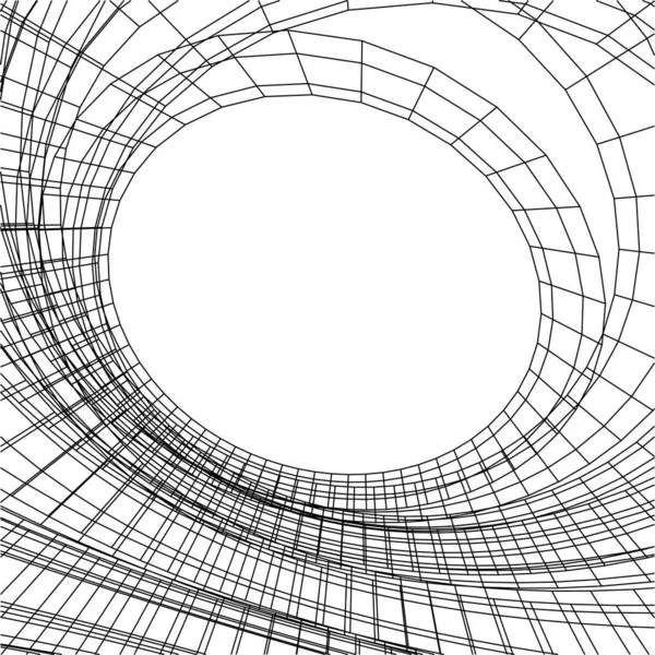 Líneas Abstractas Dibujo Concepto Arte Arquitectónico Formas Geométricas Mínimas — Archivo Imágenes Vectoriales