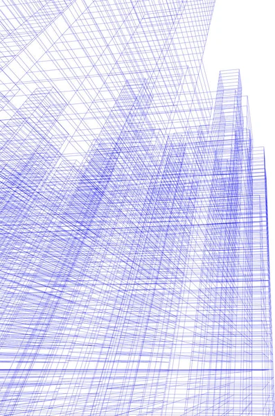 Linhas Abstratas Desenho Conceito Arte Arquitetônica Formas Geométricas Mínimas — Vetor de Stock