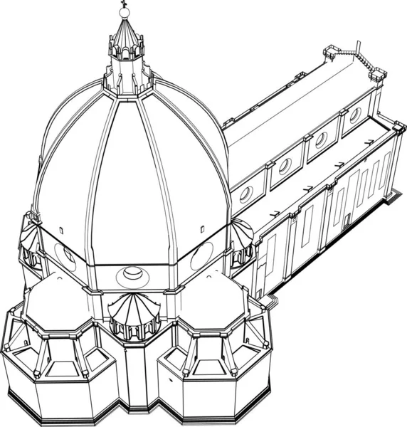 Abstracte Tekenlijnen Architectonisch Kunstconcept Minimale Geometrische Vormen — Stockvector