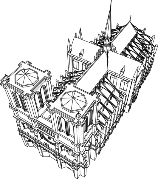 Lignes Dessin Abstraites Dans Concept Art Architectural Formes Géométriques Minimales — Image vectorielle