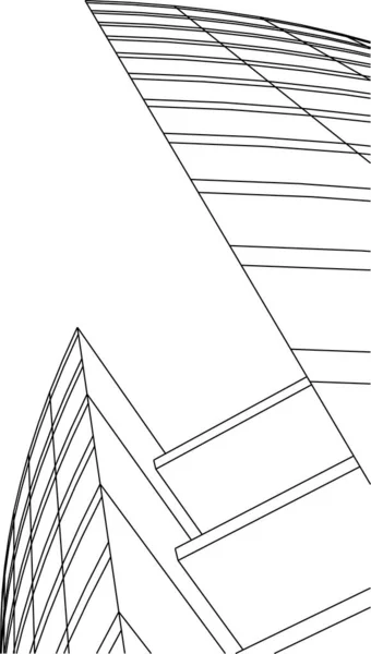 Minimale Geometrische Formen Architektonische Linien — Stockvektor