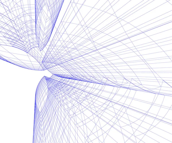 Архитектурное Построение Иллюстрации Фоне — стоковый вектор