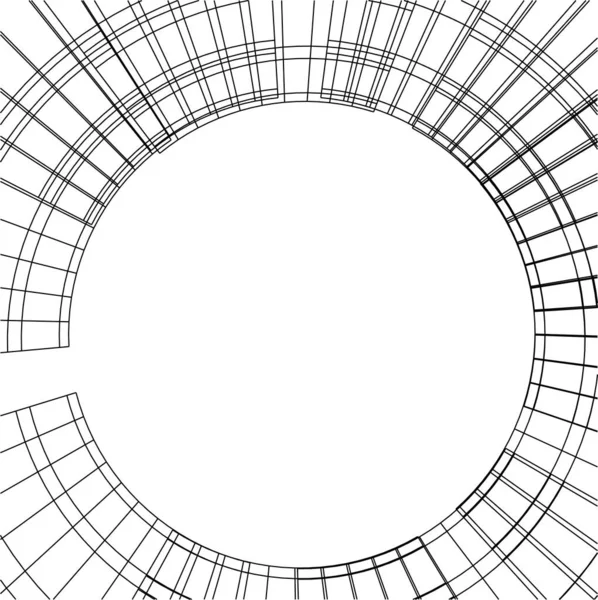 Abstrakcyjne Linie Rysunku Koncepcji Sztuki Architektonicznej Minimalne Kształty Geometryczne — Wektor stockowy