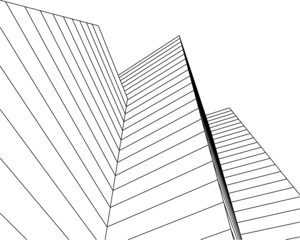 Formas Geométricas Mínimas Líneas Arquitectónicas — Archivo Imágenes Vectoriales