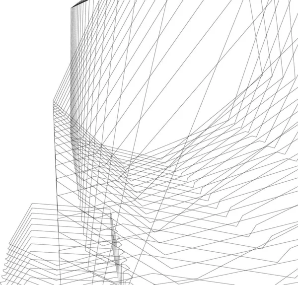 Formas Geométricas Mínimas Linhas Arquitetônicas — Vetor de Stock