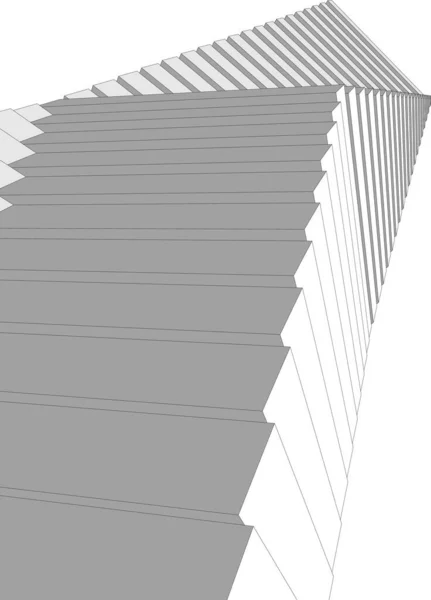 Linee Disegno Astratte Nel Concetto Arte Architettonica Forme Geometriche Minime — Vettoriale Stock