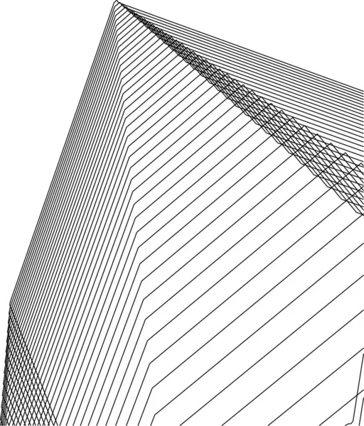 Formas Geométricas Mínimas Linhas Arquitetônicas —  Vetores de Stock