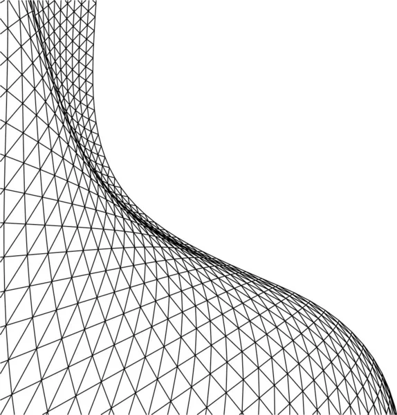 Líneas Abstractas Dibujo Concepto Arte Arquitectónico Formas Geométricas Mínimas — Archivo Imágenes Vectoriales