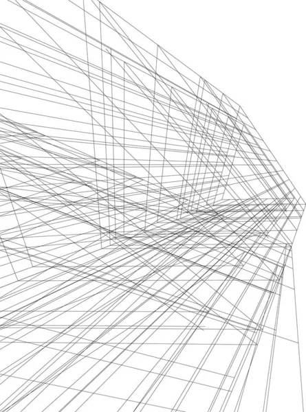建築芸術の概念における抽象的な線や最小限の幾何学的形状 — ストックベクタ