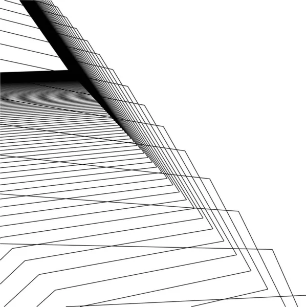 Minimale Geometrische Vormen Architectonische Lijnen — Stockvector