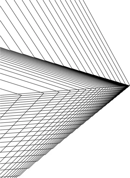 Mimari Sanat Konseptinde Soyut Çizgiler Minimum Geometrik Şekiller — Stok Vektör