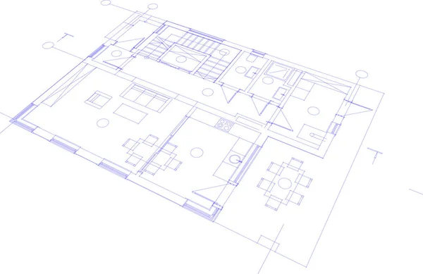 Linee Disegno Astratte Nel Concetto Arte Architettonica Forme Geometriche Minime — Vettoriale Stock