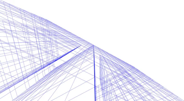 Lignes Dessin Abstraites Dans Concept Art Architectural Formes Géométriques Minimales — Image vectorielle