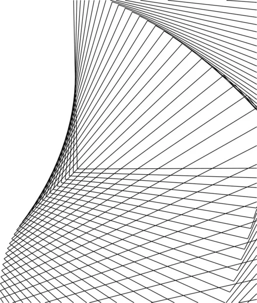 Linee Disegno Astratte Nel Concetto Arte Architettonica Forme Geometriche Minime — Vettoriale Stock