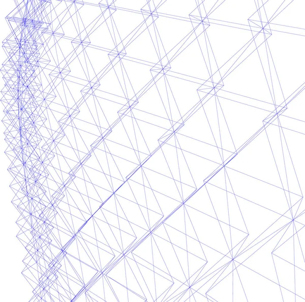 Abstraktní Kreslicí Čáry Architektonickém Pojetí Minimální Geometrické Tvary — Stockový vektor