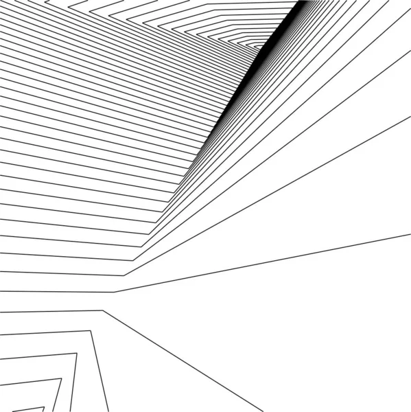 Abstracte Tekenlijnen Architectonisch Kunstconcept Minimale Geometrische Vormen — Stockvector