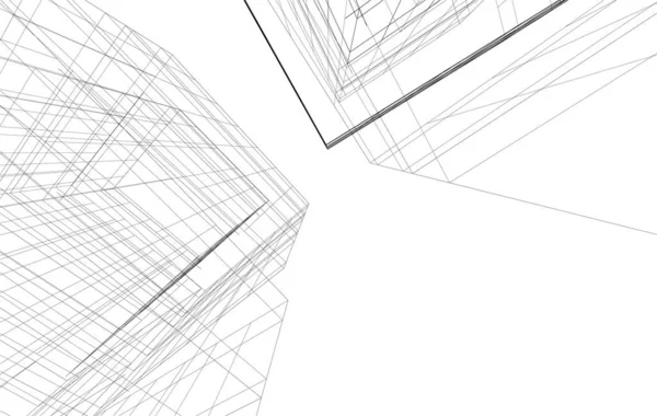 Formas Geométricas Mínimas Linhas Arquitetônicas —  Vetores de Stock