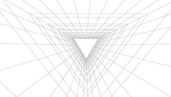 Linhas Abstratas Desenho Conceito Arte Arquitetônica Formas Geométricas Mínimas — Vetor de Stock