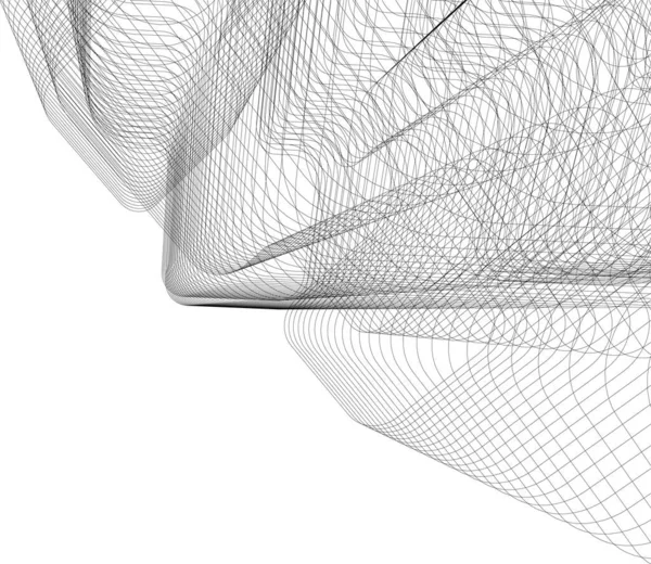 Linhas Abstratas Desenho Conceito Arte Arquitetônica Formas Geométricas Mínimas — Vetor de Stock