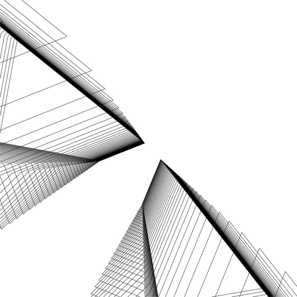 Formes Géométriques Minimales Lignes Architecturales — Image vectorielle