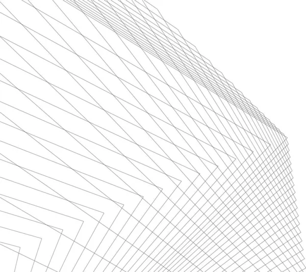 Formas Geométricas Mínimas Linhas Arquitetônicas — Vetor de Stock