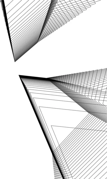 最小几何形状 建筑线 — 图库矢量图片