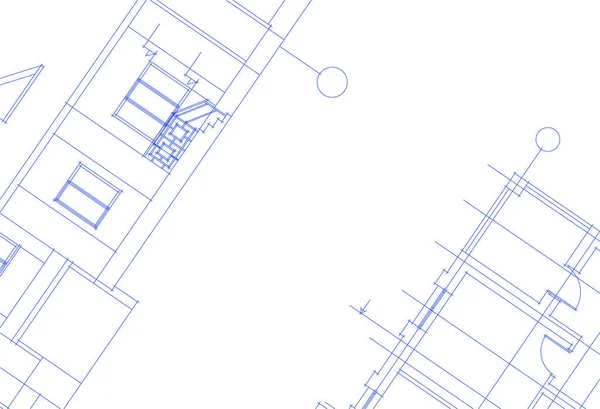 Abstraktní Kreslicí Čáry Architektonickém Pojetí Minimální Geometrické Tvary — Stockový vektor