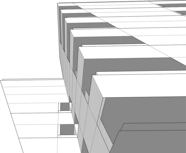 Formas Geométricas Mínimas Líneas Arquitectónicas — Archivo Imágenes Vectoriales