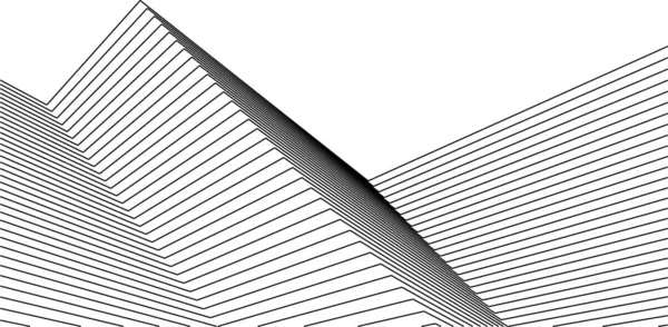 Lignes Dessin Abstraites Dans Concept Art Architectural Formes Géométriques Minimales — Image vectorielle