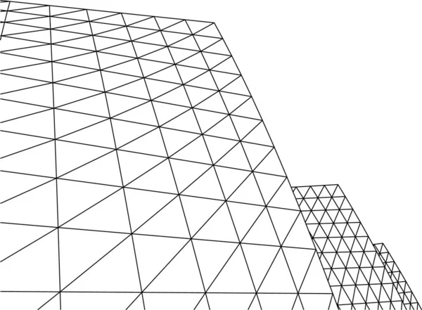 建築芸術の概念における抽象的な線や最小限の幾何学的形状 — ストックベクタ
