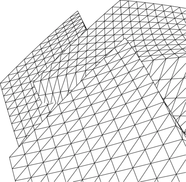 建筑艺术概念中的抽象绘图线 最小几何形状 — 图库矢量图片