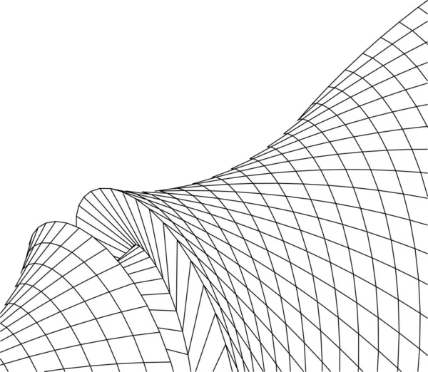 Mimari Sanat Konseptinde Soyut Çizgiler Minimum Geometrik Şekiller — Stok Vektör