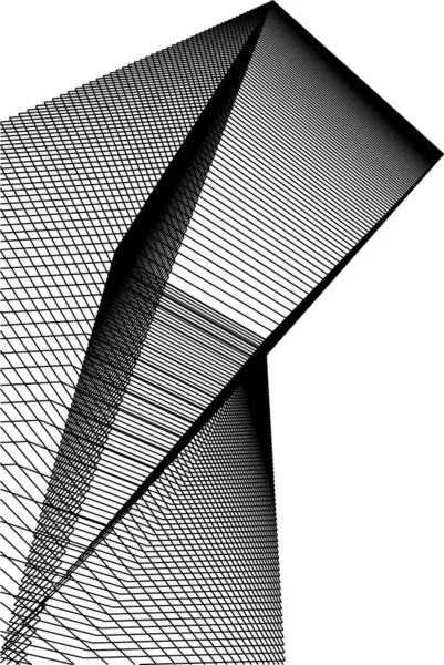 Lignes Dessin Abstraites Dans Concept Art Architectural Formes Géométriques Minimales — Image vectorielle