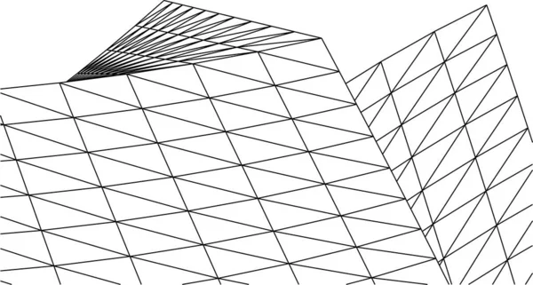 Minimala Geometriska Former Arkitektoniska Linjer — Stock vektor