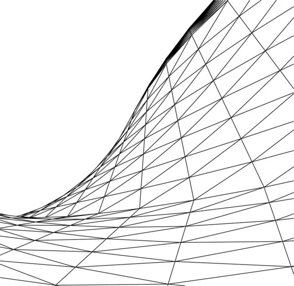 Abstrakcyjne Linie Rysunku Koncepcji Sztuki Architektonicznej Minimalne Kształty Geometryczne — Wektor stockowy