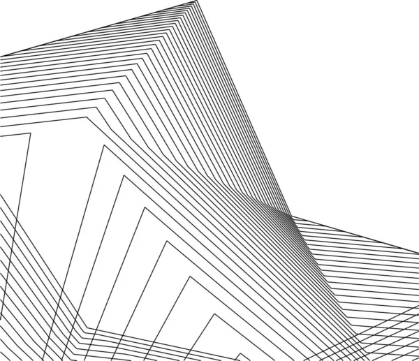 Formes Géométriques Minimales Lignes Architecturales — Image vectorielle