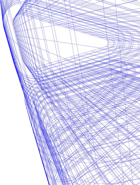 Abstracte Tekenlijnen Architectonisch Kunstconcept Minimale Geometrische Vormen — Stockvector