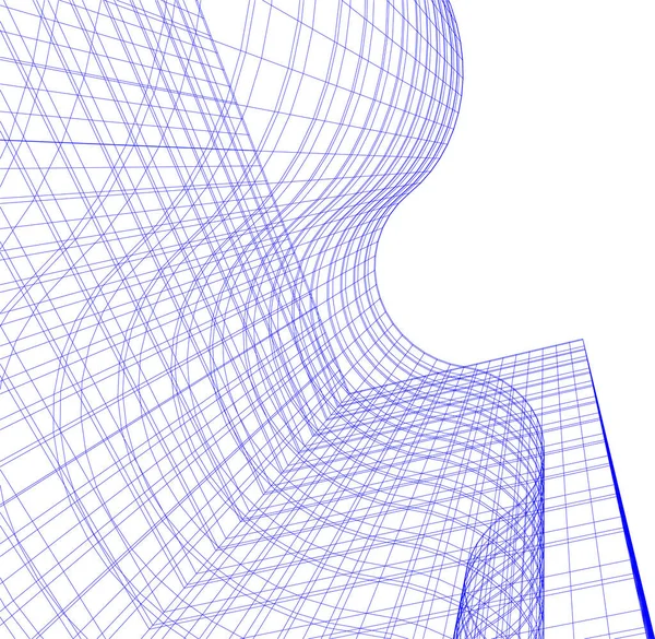 Abstrakcyjne Linie Rysunku Koncepcji Sztuki Architektonicznej Minimalne Kształty Geometryczne — Wektor stockowy