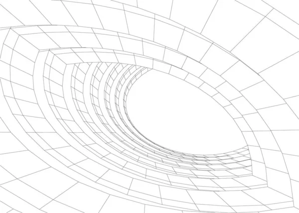 Mimari Sanat Konseptinde Soyut Çizgiler Minimum Geometrik Şekiller — Stok Vektör