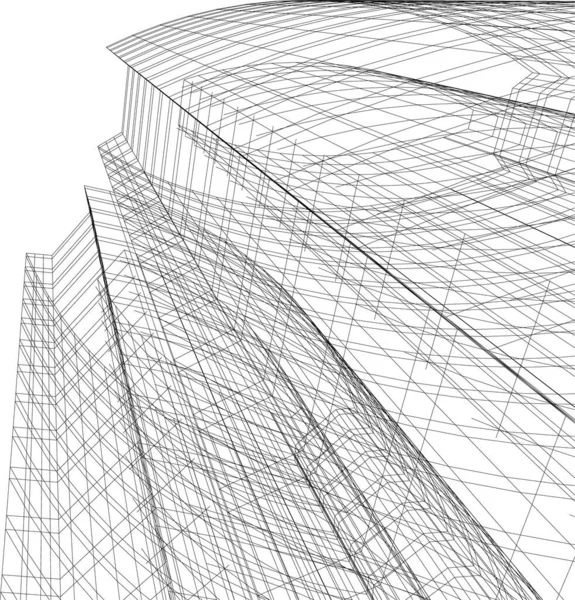 Arquitectura Edificio Ilustración Sobre Fondo — Archivo Imágenes Vectoriales