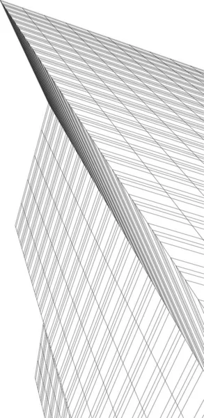 建築芸術の概念における抽象的な線や最小限の幾何学的形状 — ストックベクタ