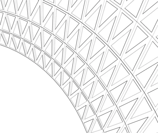 Líneas Abstractas Dibujo Concepto Arte Arquitectónico Formas Geométricas Mínimas — Archivo Imágenes Vectoriales