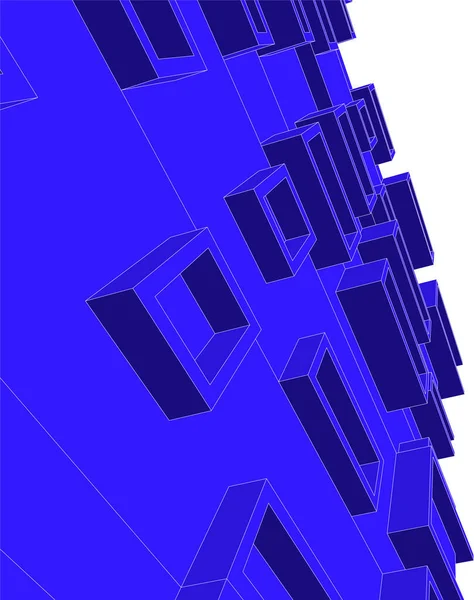 Linhas Abstratas Desenho Conceito Arte Arquitetônica Formas Geométricas Mínimas — Vetor de Stock