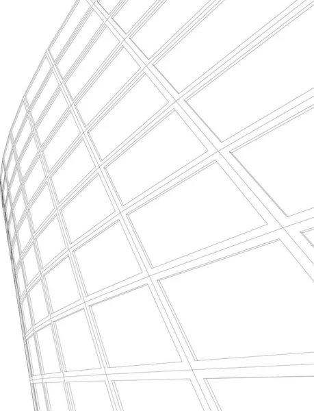 Lignes Dessin Abstraites Dans Concept Art Architectural Formes Géométriques Minimales — Image vectorielle