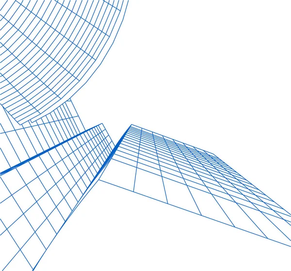 Абстрактные Чертежи Архитектурном Искусстве Минимальные Геометрические Формы — стоковый вектор