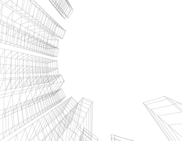 Lignes Dessin Abstraites Dans Concept Art Architectural Formes Géométriques Minimales — Image vectorielle