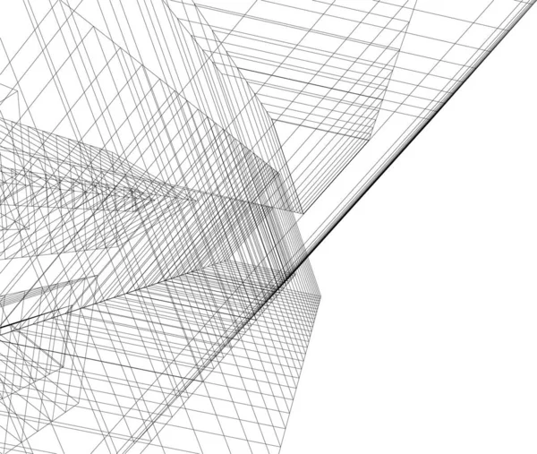 Minimale Geometrische Vormen Architectonische Lijnen — Stockvector