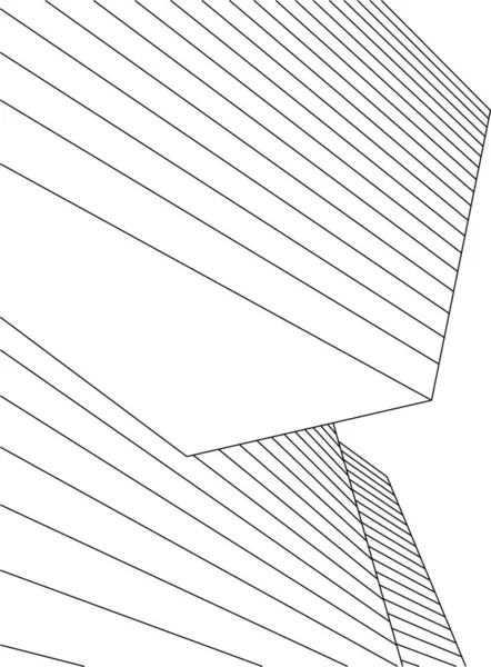 Abstracte Tekenlijnen Architectonisch Kunstconcept Minimale Geometrische Vormen — Stockvector